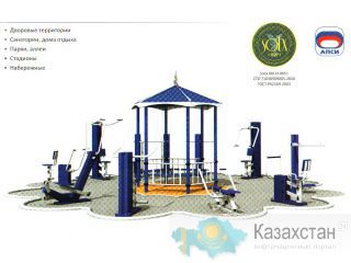 Тренажерная уличная площадка с беседкой Карагандинская область