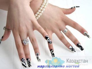 наращивание ногтей алматы