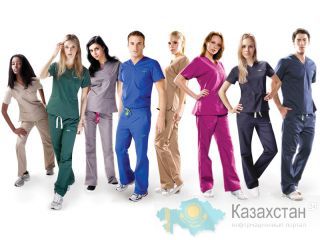 Продам оптом модную c работников, продавцов и парикмахеров (халаты, фартуки, шапочки, брючные костюмы), отличная ткань и каче Алматы