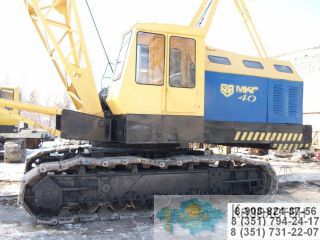 Продам Гусеничный кран МКГ-40 после капитального ремонта Стрела 30,8 м, маневровый гусек 20 м. 1986 г.в. Паспорт, прибор без чебаркуль