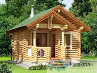 Сруб бани, комплек.Оцилиндрованное бревно, брус. Пиломатериал. Костанай