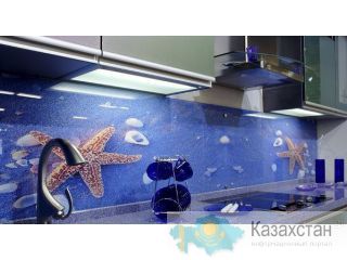 Кухонный фартук из каленого стекла, с эффектом "3D". Алматы и Алматинская область