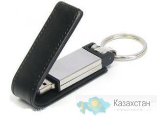 Продам USB флешка металлическая, в кожаной оправе - 8Gb Алматы и Алматинская область