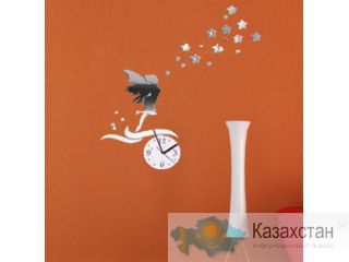 Часы зеркальные настенные фея со звездами 46389 Алматы и Алматинская область
