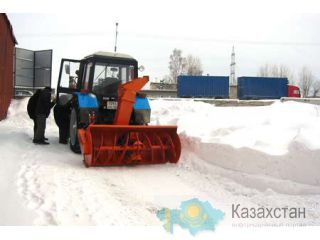Фрезерный снегоочиститель за барьерным ограждением Другое месторасположение