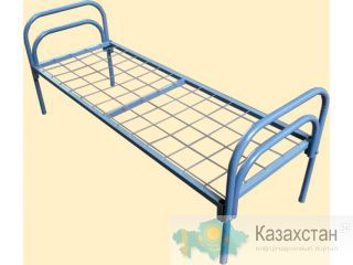 Железная кровать одноярусная эконом класса для гостиницы и отеля, для хостела и пансионата Астана и Акмолинская область