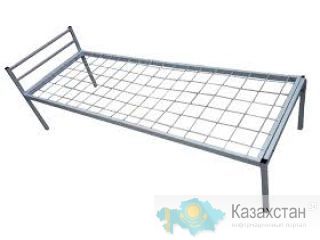 Металлическая кровать одноярусная Эконом класса для строителей и рабочих в бытовки. вагончики и времянки Астана и Акмолинская область