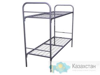 Металлическая кровать двухъярусная Эконом класса для строителей,  рабочих для времянки, бытовки Астана и Акмолинская область