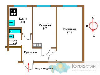 Продам 2-х комнатную квартиру в Алматы, угол Абая-Жарокова у метро за 41000$ Алматы