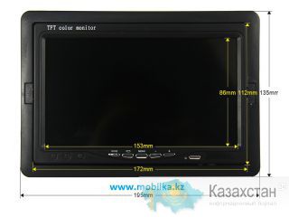 Продам 7” Дюймовый автомобильный монитор с двумя видео входами для камеры заднего вида и DVD, модель 7INCH-DVDRV Алматы и Алматинская область