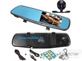 Продам Бюджетный автомобильный HD видеорегистратор зеркало с двумя камерами, модель VB-DVR F9 Алматы и Алматинская область