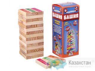 Настольная игра Дженга Падающая башня с заданиями 46809 Алматы и Алматинская область