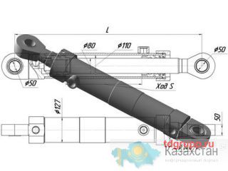ГЦ-110.56х1120. Гидроцилиндр стрелы "Сарэкс" ЭО-2621, ЭО-2626. Астана и Акмолинская область