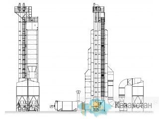 Зерносушилка одношахтная RIR-30У газ, косвенный нагрев Другое месторасположение