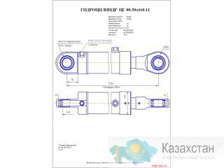 Гидроцилиндр наклона колес цг-80.50х160.11, (225.56.02.00.000, г Астана и Акмолинская область