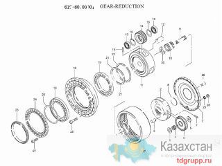 619-80700001 Редуктор хода (gear-reduction) Kato HD2045-3 Астана и Акмолинская область