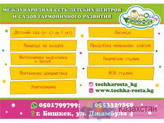 Международная сеть детских центров и садов гармоничного развития «Точка роста» Бишкек