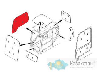 Стекло боковое правое (триплекс) 4651655 HITACHI серия ZAXIS-3 Алматы и Алматинская область