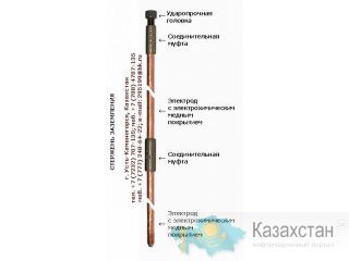 Штырь заземления оцинкованный, омедненный, СЦП-Т051-РК, СМП-Т051-РК Восточно-Казахстанская область (ВКО)