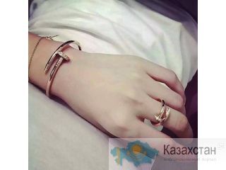 Стильный серебряный комплект Cartier «Гвоздь» Алматы