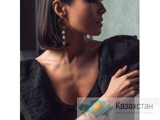 Серебряные серьги с жемчугом “Барокко”/ 24450 тг. Алматы