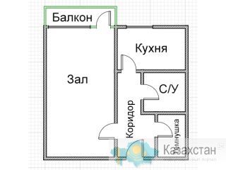 1-к квартира 24 м² 4/5 эт. Щучинск