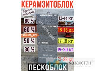 Керамзитоблок наличии на заказ. Уральск