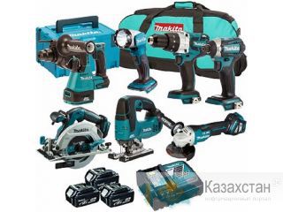 Makita DLX6068PT9 18V Комбинированный комплект из 9 элементов с 3 батареями по 5,0 Ач, зарядным устройством и сумкой Aktobe