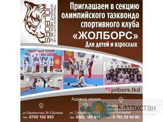 Приглашаем в секцию олимпийского таэквондо спортивного клуба «Жолборс» Другое месторасположение