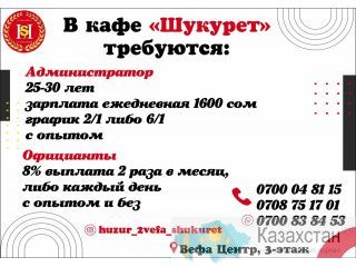 В кафе Шукурет требуются Бишкек (Кыргызстан)