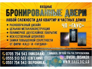 Бронированные двери, входные двери для квартир и частных домов! Бишкек (Кыргызстан)