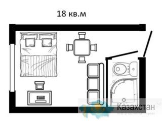 Продам 1-комн. квартиру 18 кв.м за  9 239 000 тенге Астана