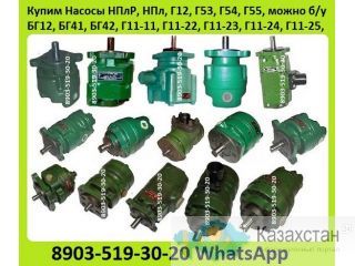 Куплю ГидроНасосы  НПл,  НПлР,  Г12-24,  Г12-26,  БГ12-24,  БГ12-41,  Г11-11,  Г11-22,  Г11-23,  Г11-24,  Г11-25,  Г12-54АМ, Алматы и Алматинская область