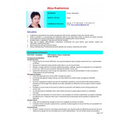 Aliya Kusherova Quality Manager